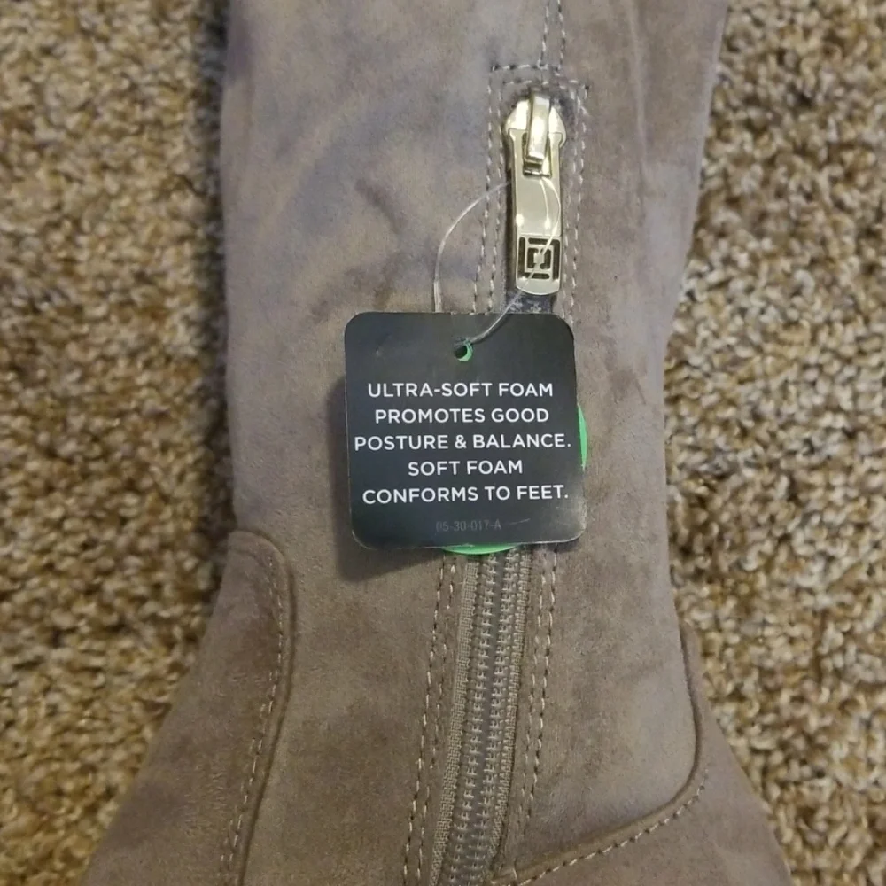 Liz Claiborne Taupe Over-the-Knee Suede Boots